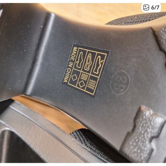 Cuccoo Black Platform Women's Chunky Block Heel Sandals Y2K Size 8 Grunge Goth - Picture 6 of 6